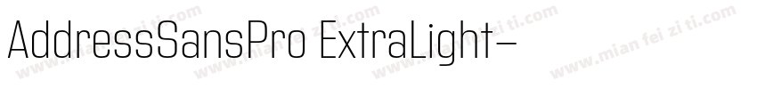 AddressSansPro ExtraLight字体转换